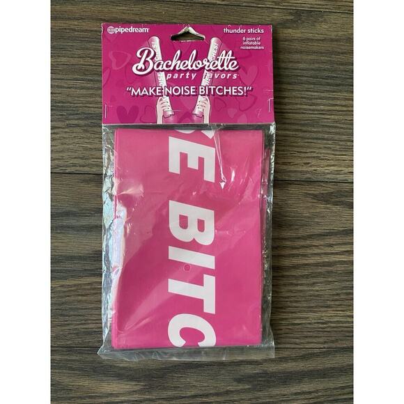 🦋B2G1🦋PIPEDREAM Thunder Sticks Make Noise Bitches Bachelorette Party Inflatable - Picture 2 of 3